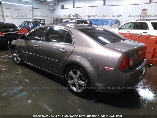1G1ZC5E02CF133731 - 2012 CHEVROLET MALIBU 1LT Dark Brown photo 3