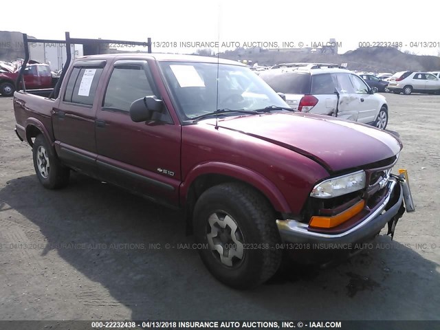 1GCDT13W91K193625 - 2001 CHEVROLET S TRUCK S10 RED photo 1