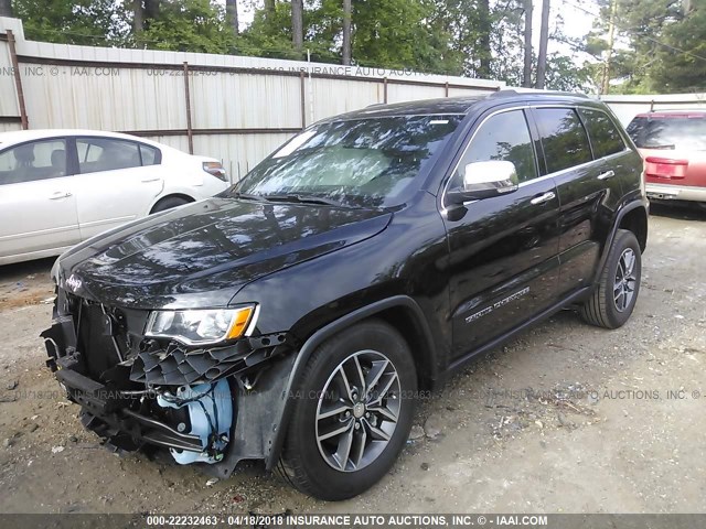 1C4RJEBG2JC153670 - 2018 JEEP GRAND CHEROKEE LIMITED BLACK photo 2