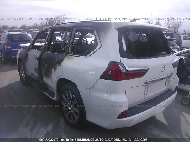 JTJHY7AX4H4243635 - 2017 LEXUS LX 570 WHITE photo 3