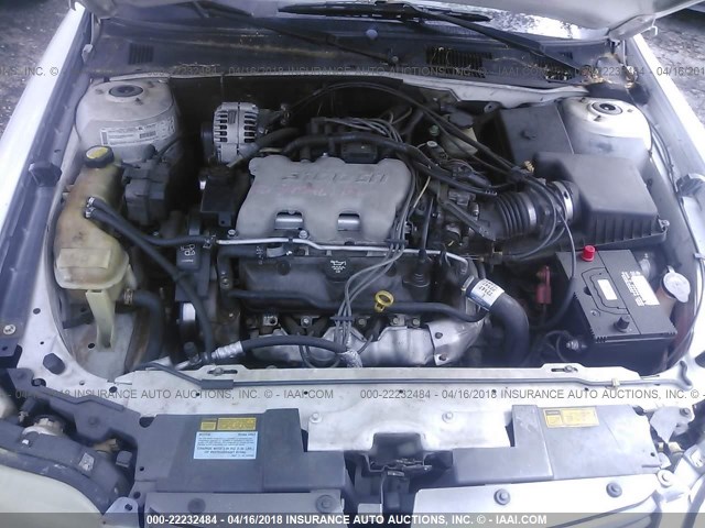 1G1ND52J816214349 - 2001 CHEVROLET MALIBU WHITE photo 10