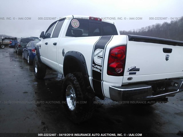 3D7KS28AX8G227592 - 2008 DODGE RAM 2500 ST/SLT WHITE photo 3