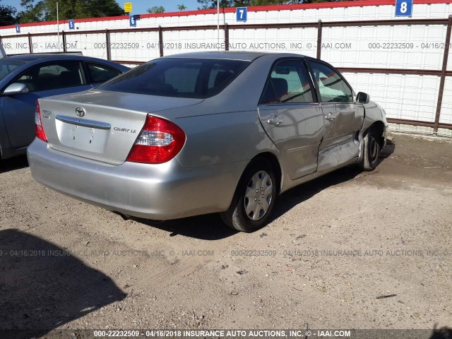 4T1BE32K24U792849 - 2004 TOYOTA CAMRY LE/XLE/SE SILVER photo 4