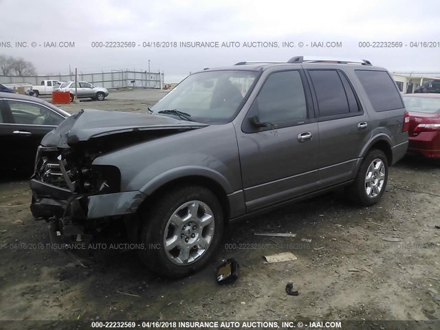 1FMJU2A58EEF48896 - 2014 FORD EXPEDITION LIMITED GRAY photo 2