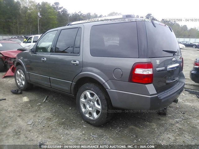 1FMJU2A58EEF48896 - 2014 FORD EXPEDITION LIMITED GRAY photo 3