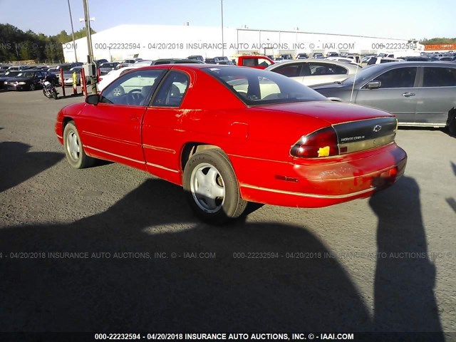 2G1WW12M6X9293099 - 1999 CHEVROLET MONTE CARLO LS RED photo 3