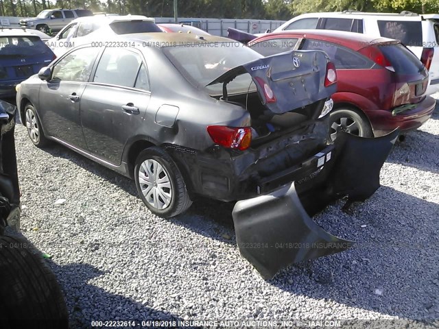 1NXBU40E69Z015166 - 2009 TOYOTA COROLLA S/LE/XLE GRAY photo 3