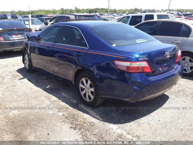 4T1BE46K68U248652 - 2008 TOYOTA CAMRY CE/LE/XLE/SE BLUE photo 3