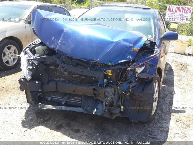 4T1BE46K68U248652 - 2008 TOYOTA CAMRY CE/LE/XLE/SE BLUE photo 6
