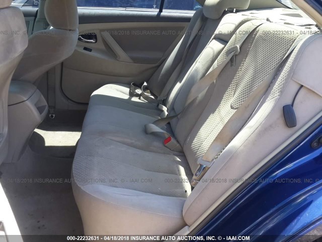 4T1BE46K68U248652 - 2008 TOYOTA CAMRY CE/LE/XLE/SE BLUE photo 8