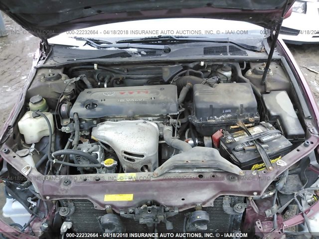 4T1BE32K93U142592 - 2003 TOYOTA CAMRY LE/XLE/SE RED photo 10