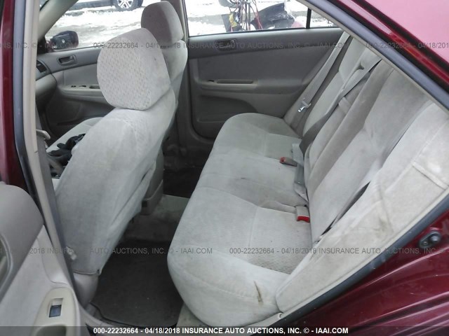 4T1BE32K93U142592 - 2003 TOYOTA CAMRY LE/XLE/SE RED photo 8