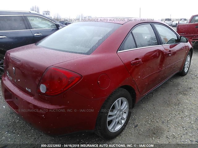 1G2ZG578964140324 - 2006 PONTIAC G6 SE1 RED photo 4