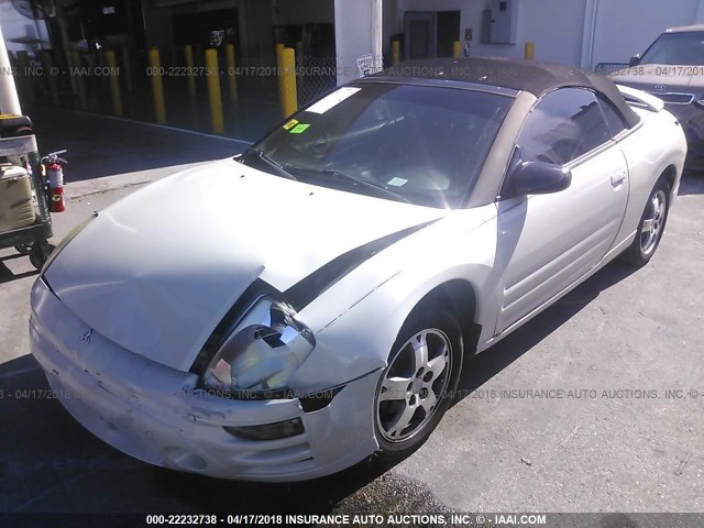 4A3AE45G63E022043 - 2003 MITSUBISHI ECLIPSE SPYDER GS WHITE photo 6