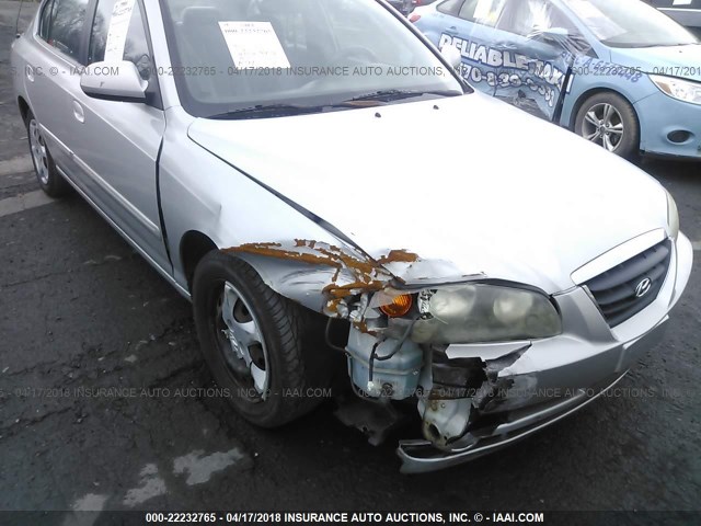 KMHDN46D75U988961 - 2005 HYUNDAI ELANTRA GLS/GT SILVER photo 6