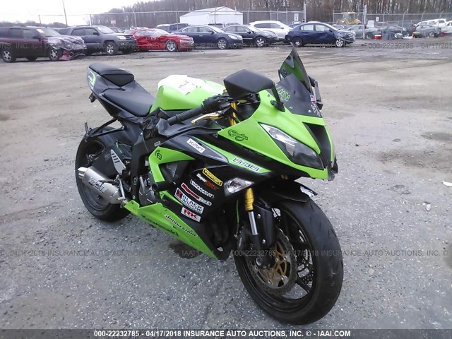 JKBZXJE10DA006400 - 2013 KAWASAKI ZX636 E GREEN photo 1