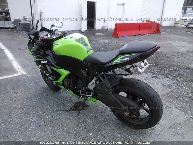 JKBZXJE10DA006400 - 2013 KAWASAKI ZX636 E GREEN photo 3