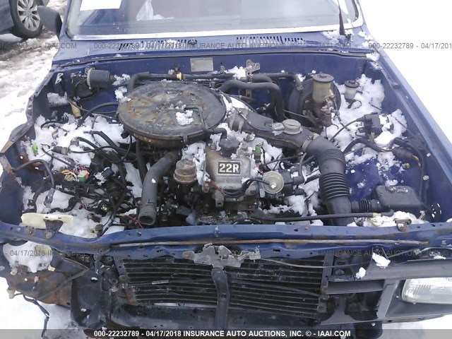 JT4RN50R6F0078957 - 1985 TOYOTA PICKUP 1/2 TON RN50 BLUE photo 10