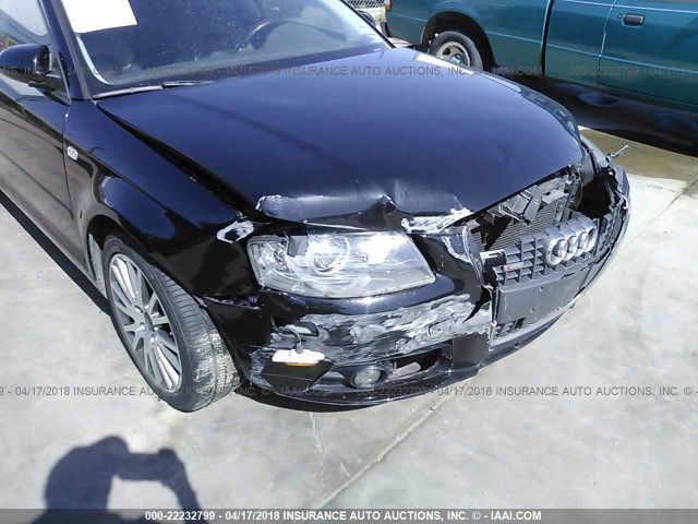 WAUHF78P27A134263 - 2007 AUDI A3 2 BLACK photo 6