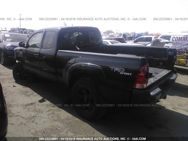 5TEUU42N75Z038256 - 2005 TOYOTA TACOMA ACCESS CAB BLACK photo 3