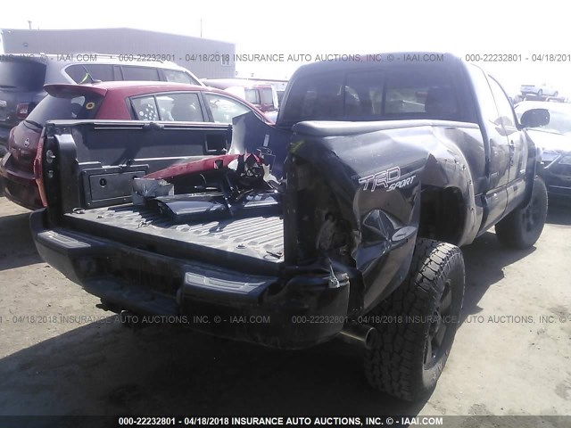 5TEUU42N75Z038256 - 2005 TOYOTA TACOMA ACCESS CAB BLACK photo 4