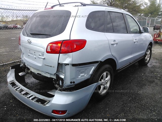 5NMSG13D67H098213 - 2007 HYUNDAI SANTA FE GLS Light Blue photo 4