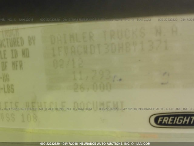 1FVACWDT3DHBY1371 - 2013 FREIGHTLINER M2 106 MEDIUM DUTY WHITE photo 10