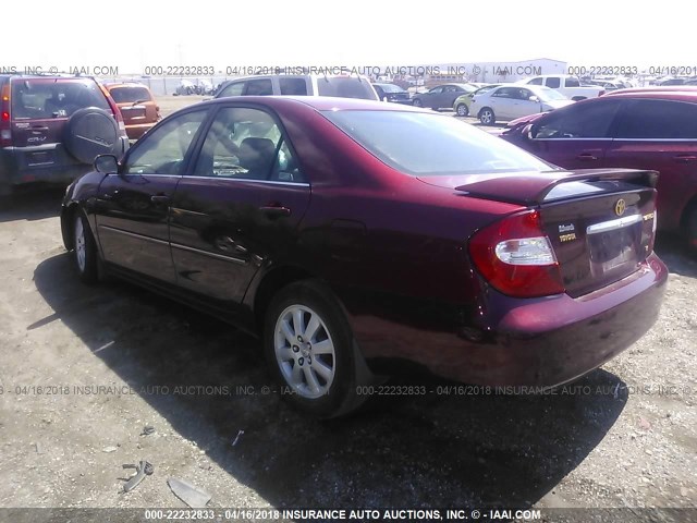4T1BF30K92U030194 - 2002 TOYOTA CAMRY LE/XLE/SE 红色 照片 3