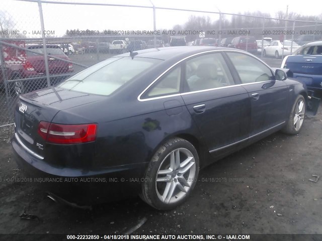 WAUFGAFB7AN057107 - 2010 AUDI A6 PREMIUM PLUS BLUE photo 4