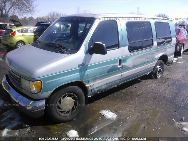 1FDEE14NXSHB10072 - 1995 FORD ECONOLINE E150 VAN GRAY photo 2