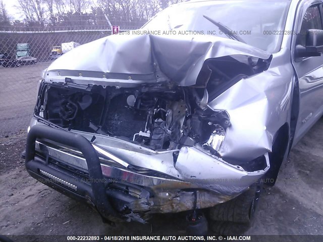 5TFUM5F13DX045305 - 2013 TOYOTA TUNDRA DOUBLE CAB SR5 GRAY photo 6
