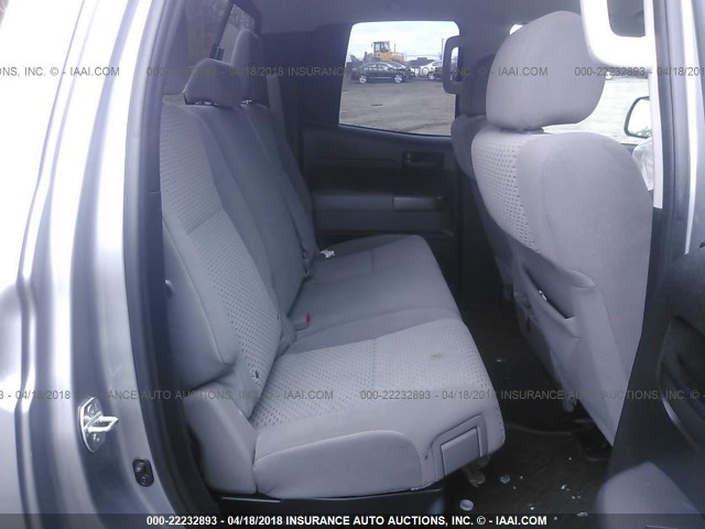 5TFUM5F13DX045305 - 2013 TOYOTA TUNDRA DOUBLE CAB SR5 GRAY photo 8