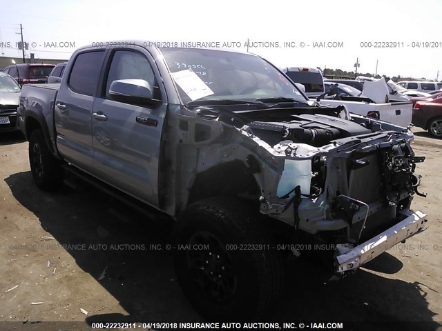 5TFCZ5AN0HX073771 - 2017 TOYOTA TACOMA DBL CAB/SR/TRDSPT/OR/PRO ნაცრისფერი ფოტო 1