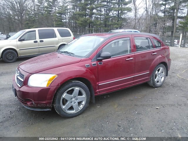 1B3HB78K97D187075 - 2007 DODGE CALIBER R/T BURGUNDY photo 2