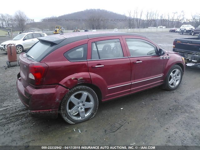 1B3HB78K97D187075 - 2007 DODGE CALIBER R/T BURGUNDY photo 4