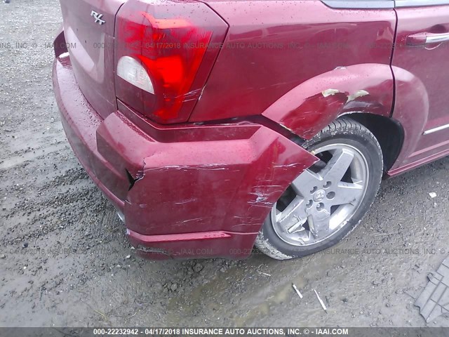 1B3HB78K97D187075 - 2007 DODGE CALIBER R/T BURGUNDY photo 6