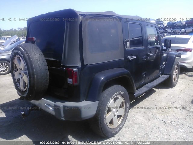 1J4BA5H18AL115438 - 2010 JEEP WRANGLER UNLIMITE SAHARA BLACK photo 4