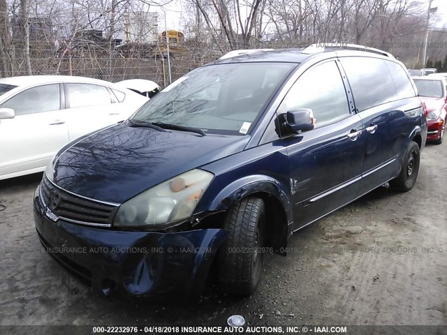 5N1BV28U58N112297 - 2008 NISSAN QUEST S/SE/SL BLUE photo 2