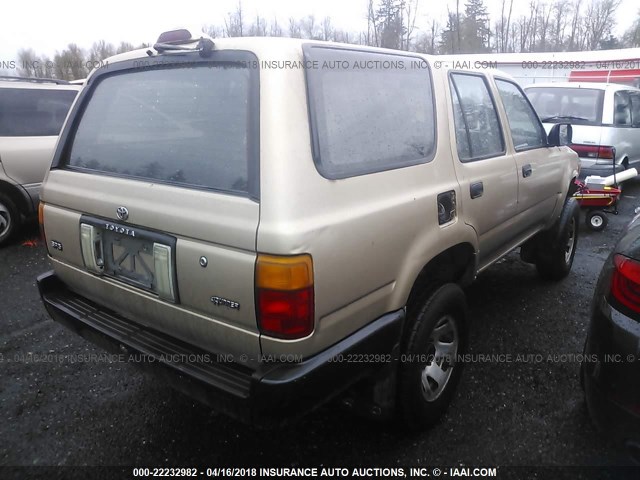 JT3RN37W1R0014026 - 1994 TOYOTA 4RUNNER RN37 TAN photo 4