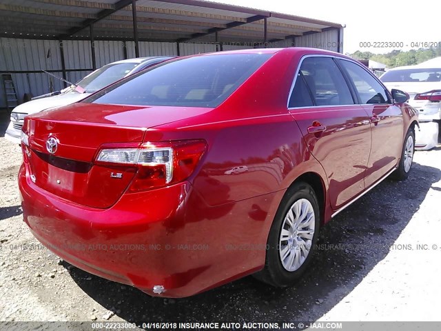 4T4BF1FKXCR238216 - 2012 TOYOTA CAMRY SE/LE/XLE 红色 照片 4