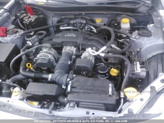 JF1ZNAA18E9708365 - 2014 TOYOTA SCION FR-S ვერცხლისფერი ფოტო 10