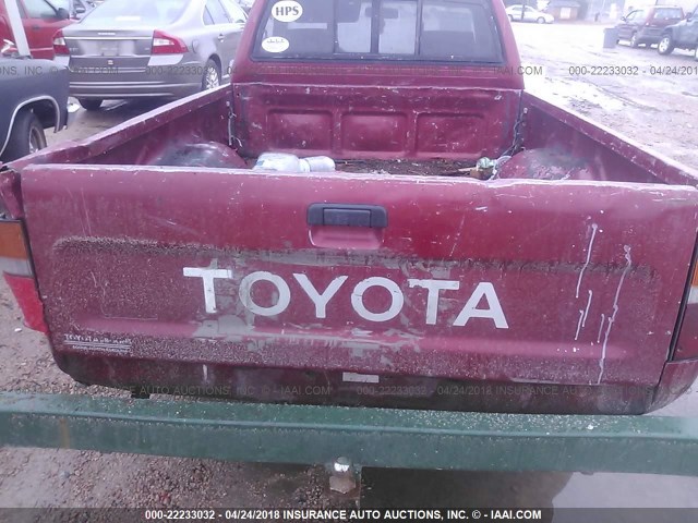 4TARN81A7RZ225339 - 1994 TOYOTA PICKUP 1/2 TON SHORT WHEELBASE STB RED photo 8