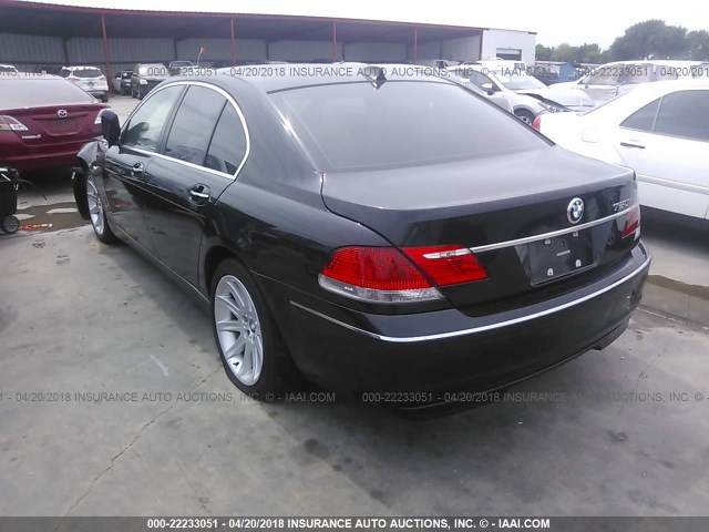 WBAHL83536DT04647 - 2006 BMW 750 I BLACK photo 3