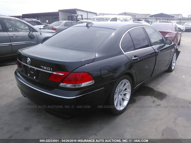 WBAHL83536DT04647 - 2006 BMW 750 I BLACK photo 4