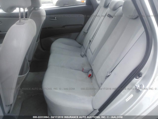 KMHDU46D37U268157 - 2007 HYUNDAI ELANTRA GLS/SE/LIMITED SILVER photo 8