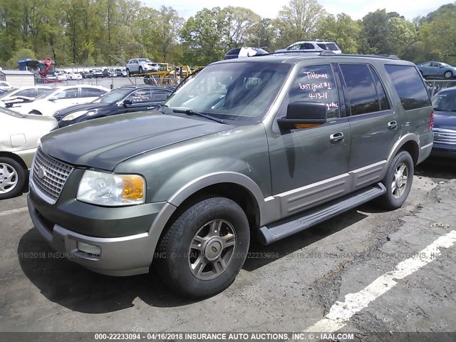 1FMPU17L03LA97031 - 2003 FORD EXPEDITION EDDIE BAUER GREEN photo 2