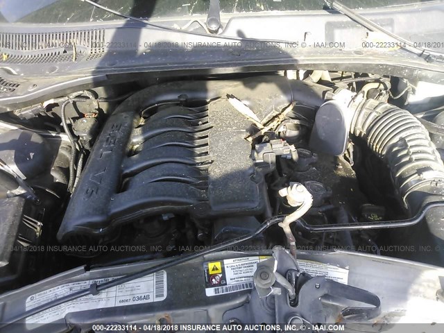 2B3CA3CV6AH231082 - 2010 DODGE CHARGER SXT GRAY photo 10