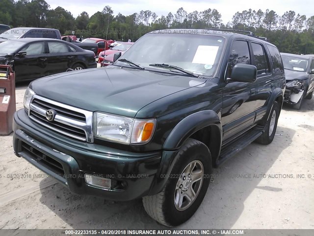 JT3GN87RXX0100687 - 1999 TOYOTA 4RUNNER LIMITED GREEN photo 2