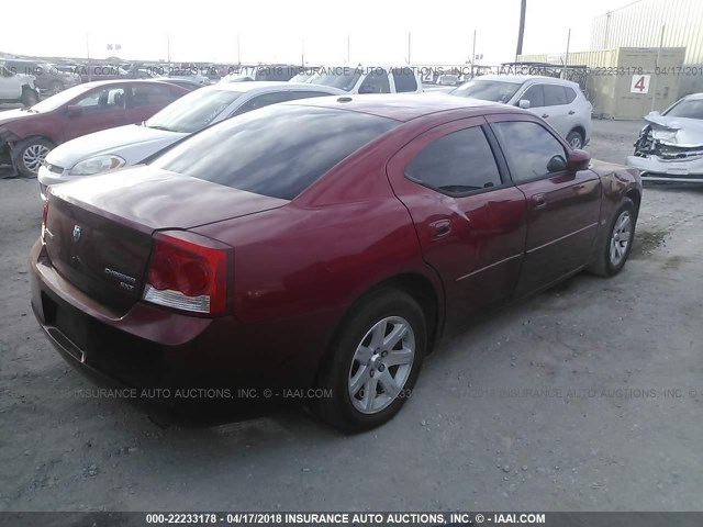 2B3CA3CV5AH165706 - 2010 DODGE CHARGER SXT RED photo 4