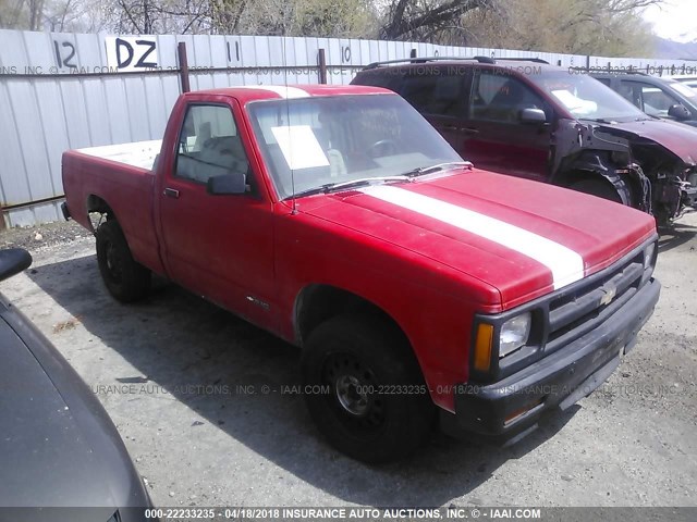 1GCDT14Z0P8147762 - 1993 CHEVROLET S TRUCK S10 RED photo 1